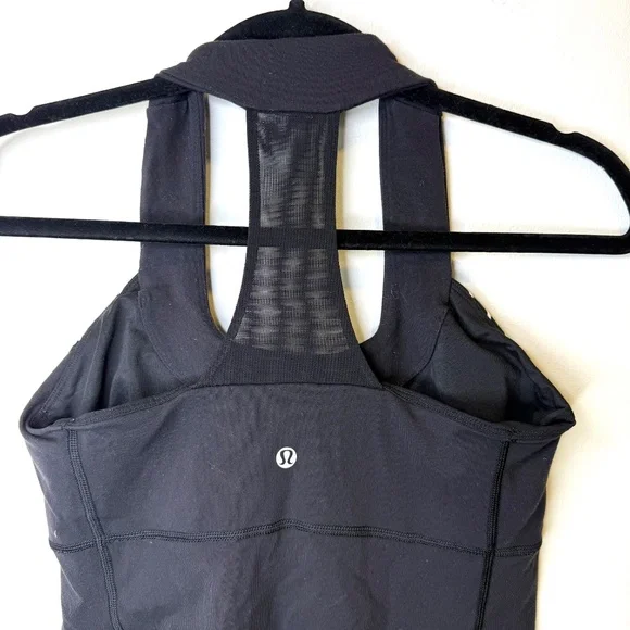 LULULEMON Scoop Neck Tank Striped T Strap Mesh 12 - Picture 6 of 8